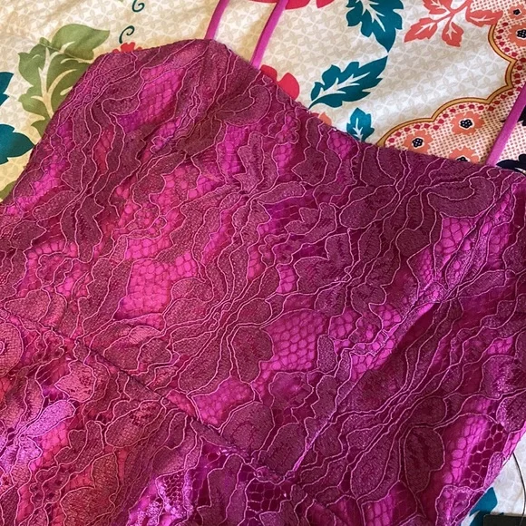 Lulus Size Small Lace Skater Dress Pink/Purple New With Tags - Picture 5 of 9